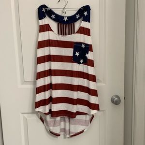 American Flag High Low Tank top NWT - Rosegal 3x